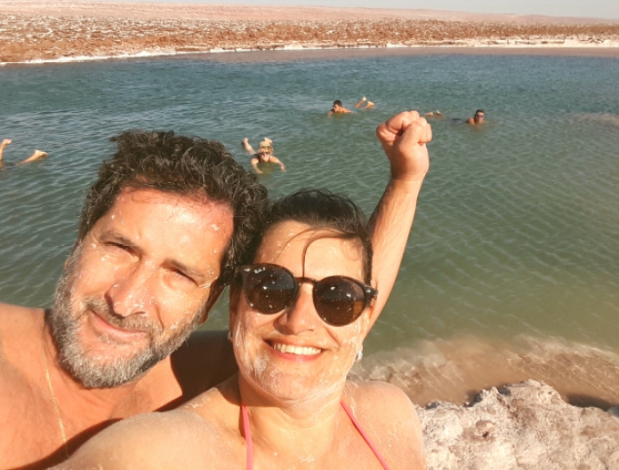 Lagoa que nao afunda sal Atacama